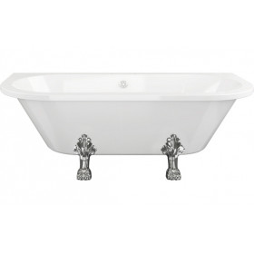 Finchley Freestanding Back To Wall 1700x800x600mm 2TH Bath w/Feet - White