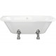 Finchley Freestanding Back To Wall 1700x800x600mm 2TH Bath w/Feet - White