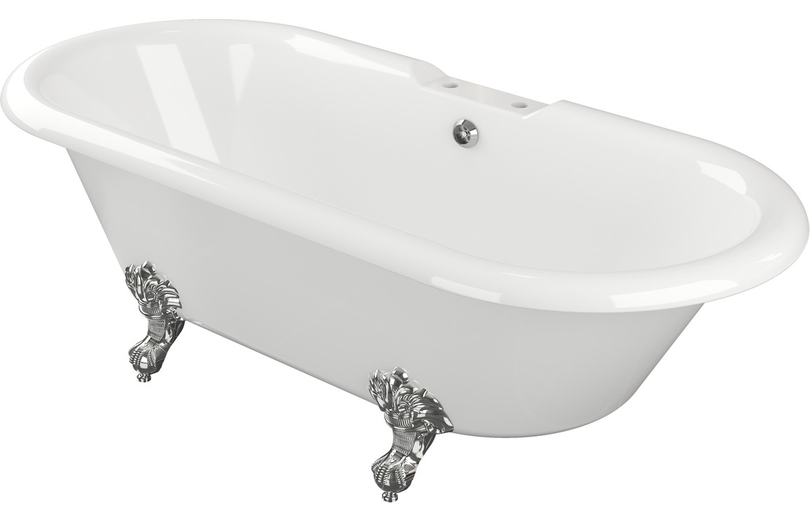Richmond Freestanding 1690x740x620mm 2TH Bath w/Feet - White Richmond Freestanding 1690x740x620mm 2TH Bath w/Feet - White