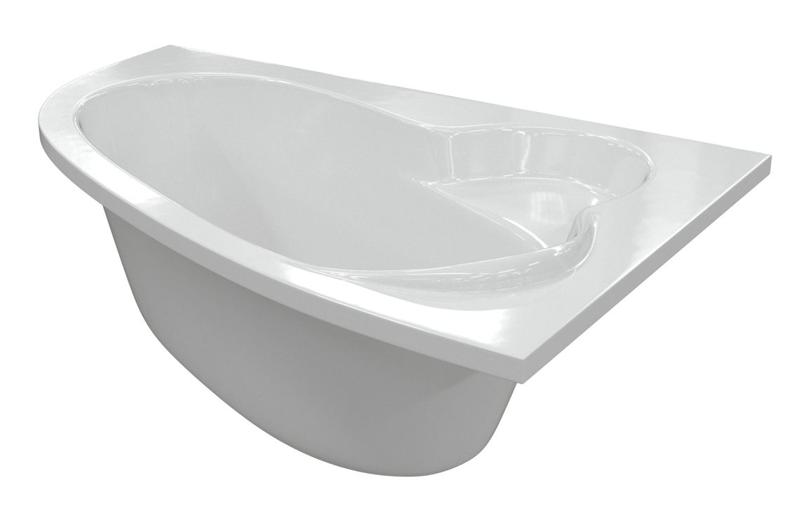 Miramar 1500x950x600mm 0TH Offset Corner Bath w/Legs (RH)