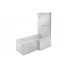 Navarre L Shape SUPERCAST 1700x850x560mm 0TH Shower Bath Pack (RH) - Chrome