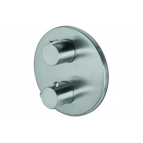 Vema Tiber Two Outlet Thermostatic Mixer - St/Steel