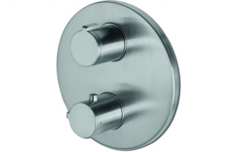 Vema Tiber Two Outlet Thermostatic Mixer - St/Steel Vema Tiber Two Outlet Thermostatic Mixer - St/Steel