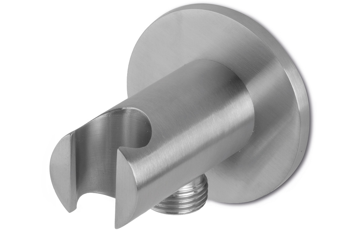 Vema Tiber Handset Wall Bracket & Outlet - St/Steel