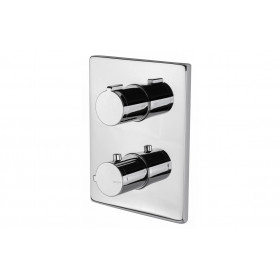 Vema Rectangular Two Outlet Thermostatic Mixer Valve