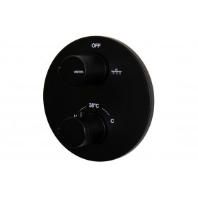 Vema Timea Black Two Outlet Thermostatic Valve