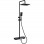 Vema Thermostatic Shower Column w/Fixed Head  Riser  Shelf & Foot Wash - Black