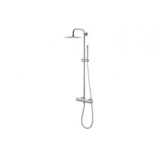 Vema Thermostatic Shower Column w/Fixed Head & Riser - St/Steel
