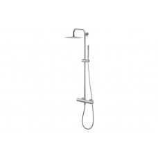 Vema Thermostatic Shower Column w/Fixed Head & Riser - St/Steel
