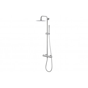 Vema Thermostatic Shower Column w/Fixed Head & Riser - St/Steel Vema Thermostatic Shower Column w/Fixed Head & Riser - St/Steel