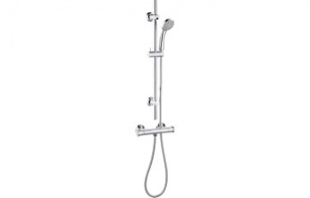 Pluto Thermostatic Bar Mixer Shower - Chrome