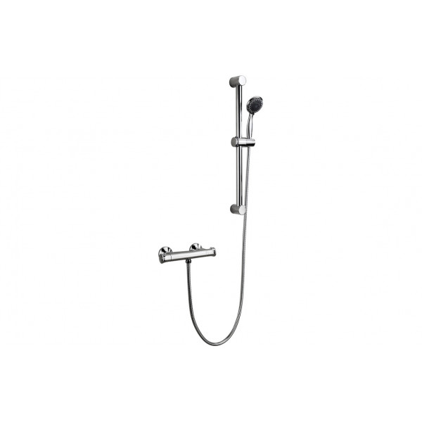 Elara Low Pressure Thermostatic Bar Mixer Shower - Chrome