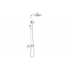 Argo Cool-Touch Thermostatic Mixer Shower w/Riser & Overhead Kit - Chrome