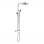 Cosmic Square Thermostatic Bar Mixer w/Riser Kit - Chrome