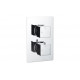 Cosmic Thermostatic Single Outlet Twin Shower Valve - Chrome Cosmic Thermostatic Single Outlet Twin Shower Valve - Chrome