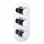 Aurora Thermostatic Two Outlet Triple Shower Valve - Chrome