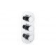 Aurora Thermostatic Two Outlet Triple Shower Valve - Chrome Aurora Thermostatic Two Outlet Triple Shower Valve - Chrome
