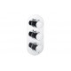 Aurora Thermostatic Three Outlet Triple Shower Valve - Chrome Aurora Thermostatic Three Outlet Triple Shower Valve - Chrome