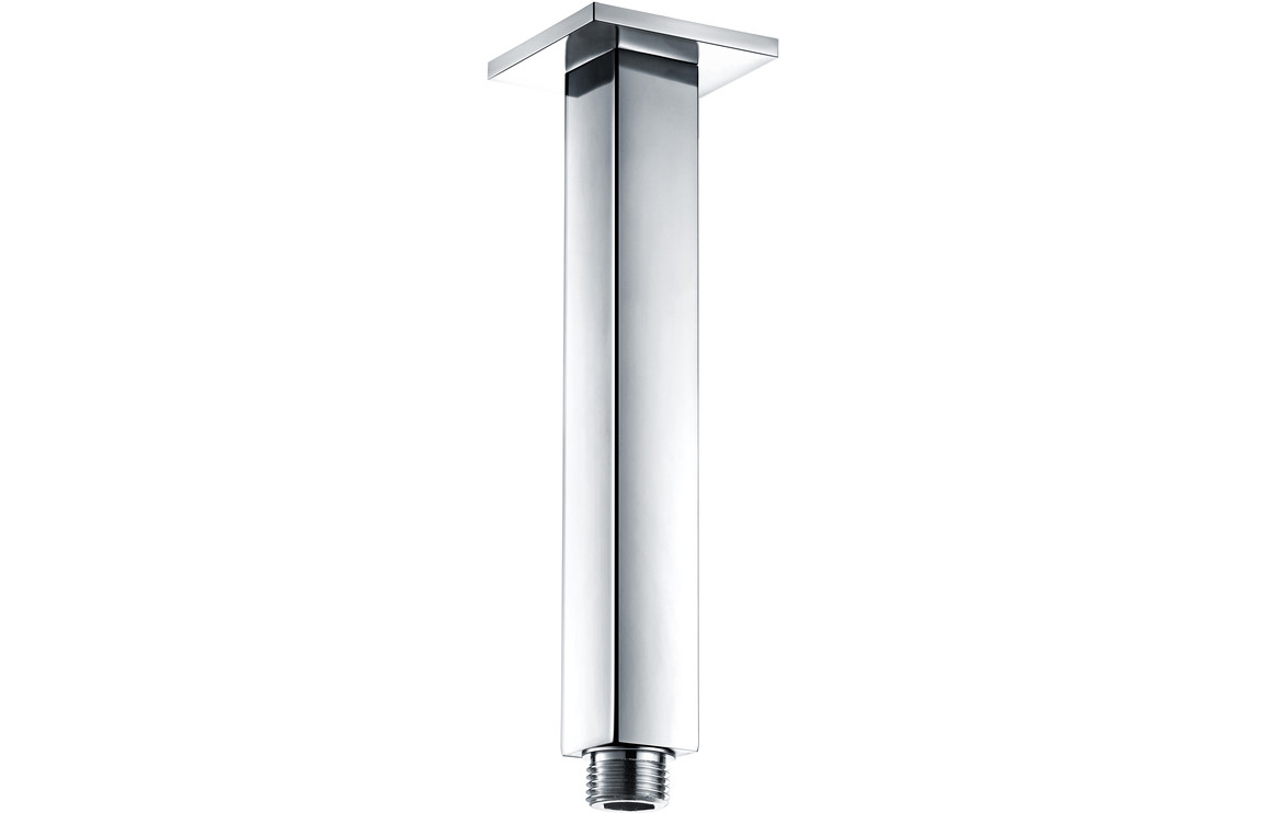 Cosmic 180mm Square Ceiling Arm - Chrome