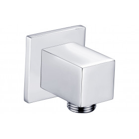 Square Wall Outlet Elbow - Chrome