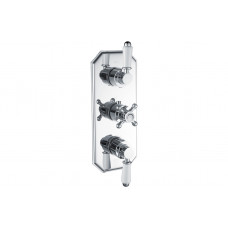Berwick Traditional Lever Thermostatic Two Outlet Shower Valve - Chrome