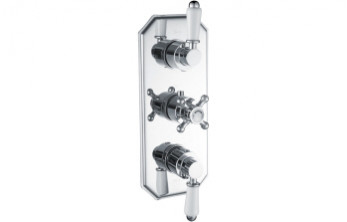 Berwick Traditional Lever Thermostatic Two Outlet Shower Valve - Chrome Berwick Traditional Lever Thermostatic Two Outlet Shower Valve - Chrome
