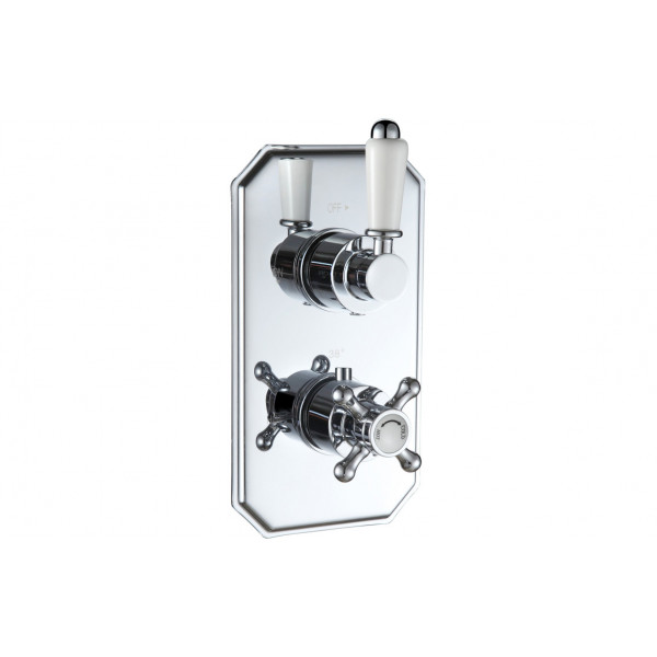 Berwick Traditional Lever Thermostatic Single Outlet Shower Valve - Chrome
