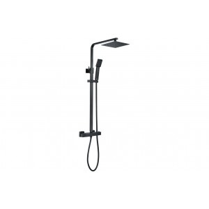 Cosmic Square Thermostatic Bar Mixer w/Riser Kit - Matt Black Cosmic Square Thermostatic Bar Mixer w/Riser Kit - Matt Black