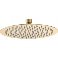 Aurora 250mm Round Ultraslim Showerhead - Brushed Brass