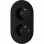 Aurora Thermostatic Single Outlet Twin Shower Valve - Matt Black