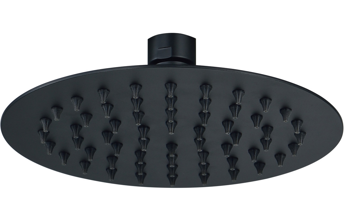 Aurora 200mm Round Ultraslim Showerhead - Matt Black