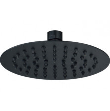 Aurora 200mm Round Ultraslim Showerhead - Matt Black