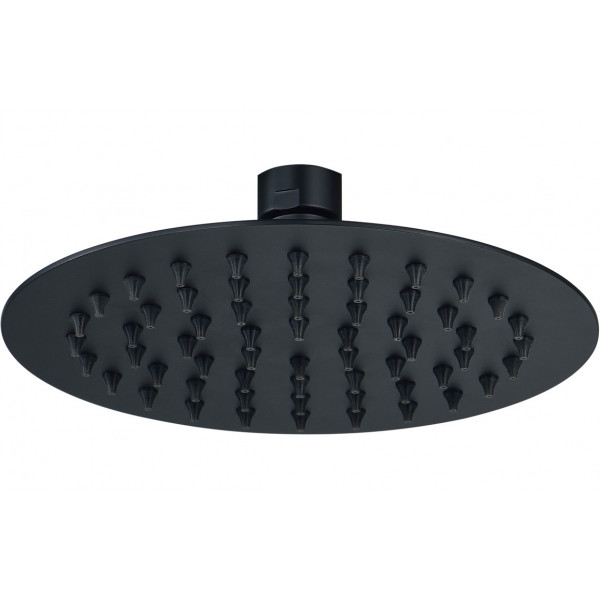 Aurora 200mm Round Ultraslim Showerhead - Matt Black Aurora 200mm Round Ultraslim Showerhead - Matt Black
