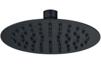 Aurora 250mm Round Ultraslim Showerhead - Matt Black