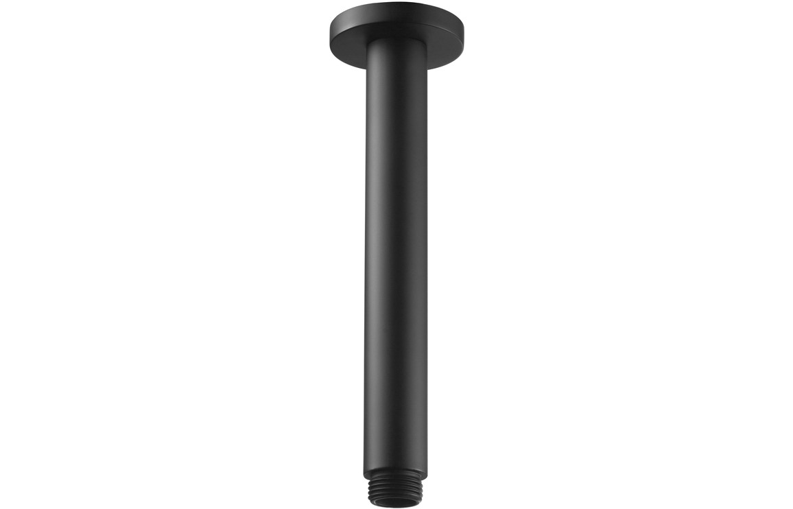 Aurora 180mm Round Ceiling Arm - Matt Black Aurora 180mm Round Ceiling Arm - Matt Black