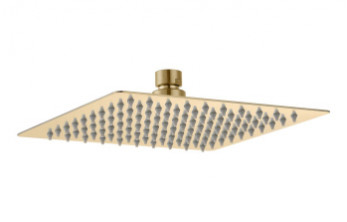Cosmic 200mm Square Ultraslim Showerhead - Brushed Brass