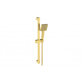 Square Slider Rail Kit & Single Mode Handset - Brushed Brass Square Slider Rail Kit & Single Mode Handset - Brushed Brass