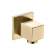 Square Wall Outlet Elbow - Brushed Brass Square Wall Outlet Elbow - Brushed Brass