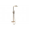 Cosmic Square Thermostatic Bar Mixer w/Riser Kit - Brushed Bronze