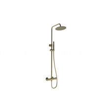 Aurora Round Thermostatic Bar Mixer w/Riser Kit - Brushed Bronze