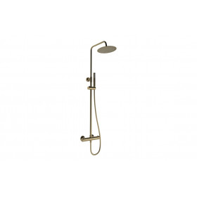 Aurora Round Thermostatic Bar Mixer w/Riser Kit - Brushed Bronze