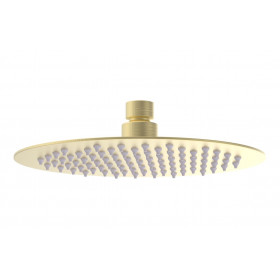 Aurora 200mm Round Ultraslim Showerhead - Brushed Brass