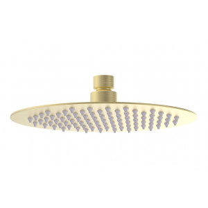 Aurora 200mm Round Ultraslim Showerhead - Brushed Brass