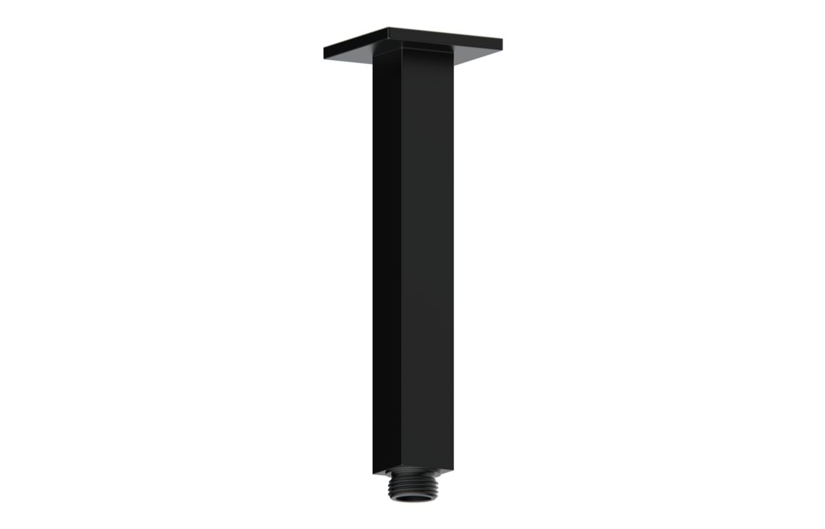 Cosmic 180mm Square Ceiling Arm - Matt Black