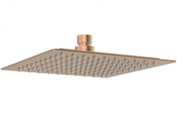 Cosmic 200mm Square Ultraslim Showerhead - Brushed Bronze