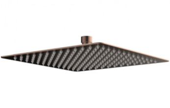 Cosmic 250mm Square Ultraslim Showerhead - Brushed Bronze