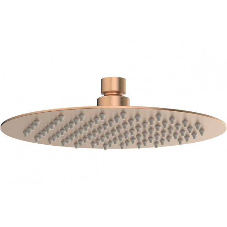 Aurora 200mm Round Ultraslim Showerhead - Brushed Bronze Aurora 200mm Round Ultraslim Showerhead - Brushed Bronze