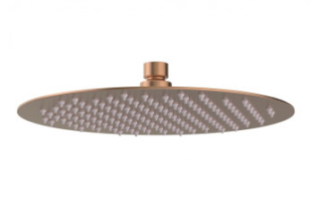 Aurora 250mm Round Ultraslim Showerhead - Brushed Bronze