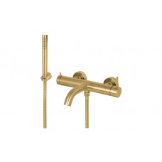 Vema Tiber Wall Mounted Bath/Shower Mixer - Brushed Brass