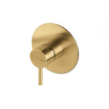 Vema Tiber Single Outlet Shower Mixer - Brushed Brass